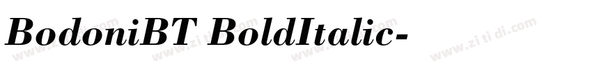 BodoniBT BoldItalic字体转换